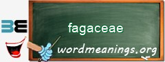 WordMeaning blackboard for fagaceae